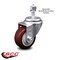 Service Caster 3'' Maroon Polyurethane Creeper Swivel 1/2'' Threaded Stem Caster CREE-SCC-TS20S314-PPUB-MRN-121315 - alternate 3